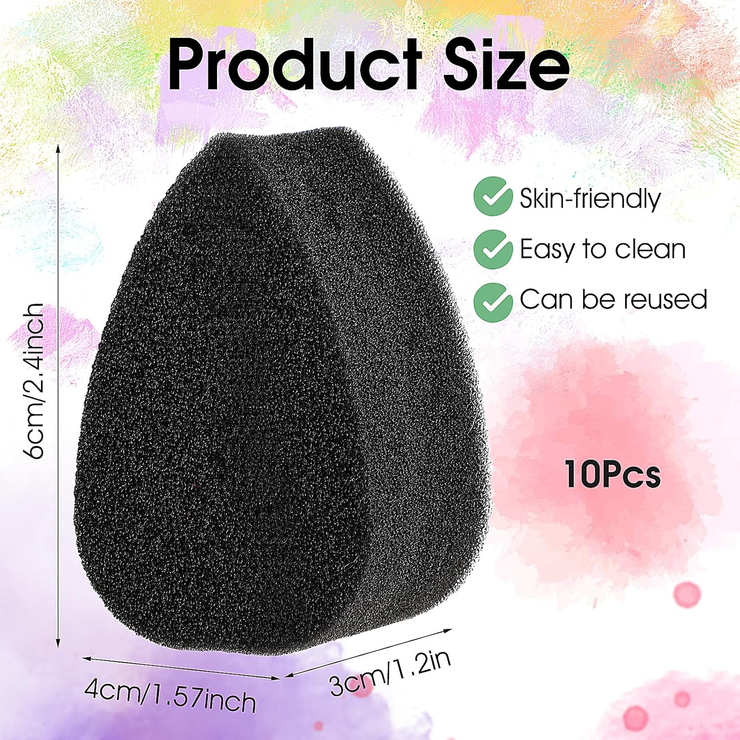 20 Pcs Face Paint Sponge High Density Face Painting Supplies Petal Face Painting Sponge Droplets Makeup Paint Sponge for Adults Art Work and Body Painting Tear Drop Halloween Christmas image number 4