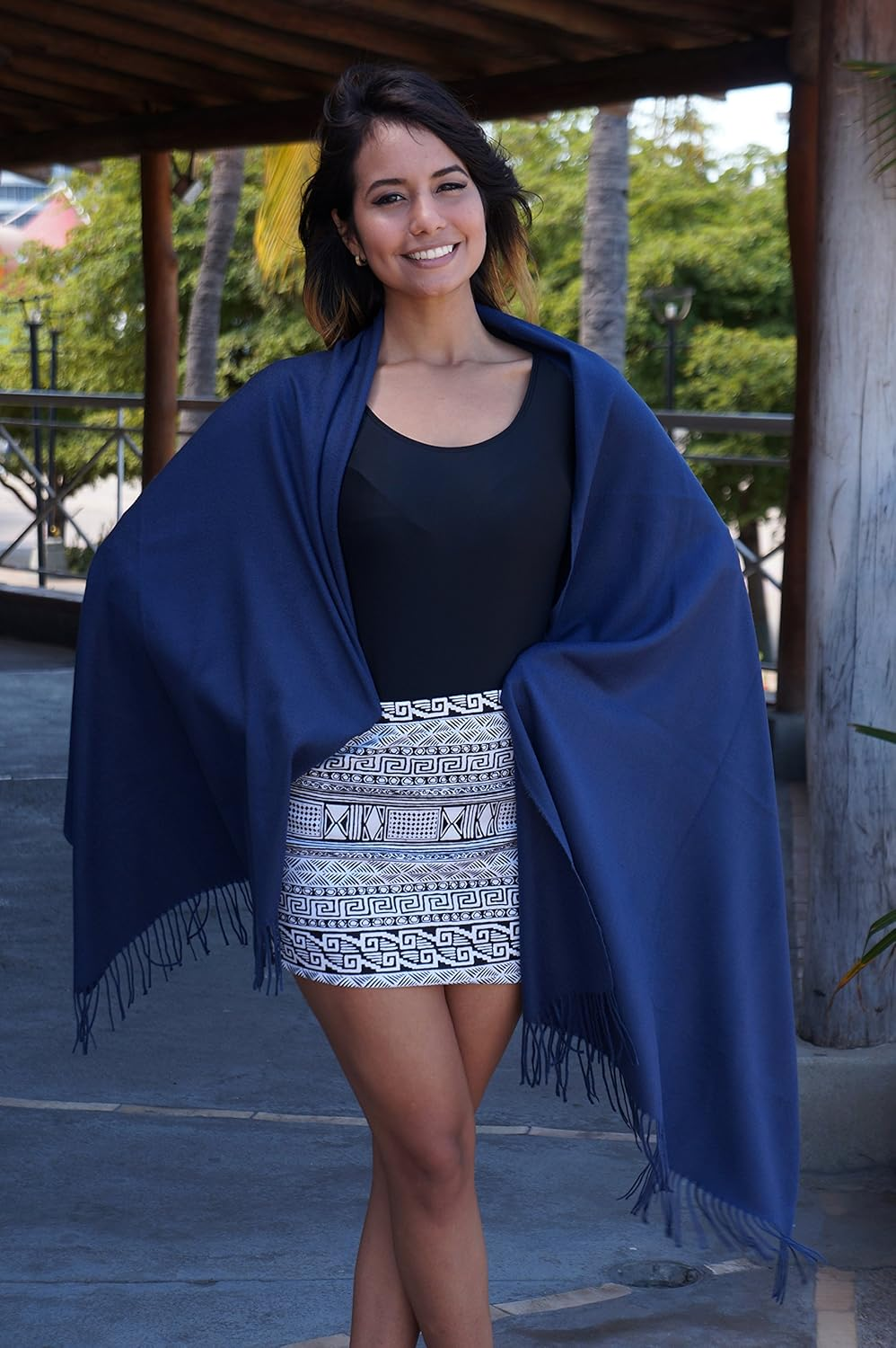 Cindy & Wendy Large Soft Cashmere Feel Pashmina Solid Shawl Wrap Scarf for Women image number 3