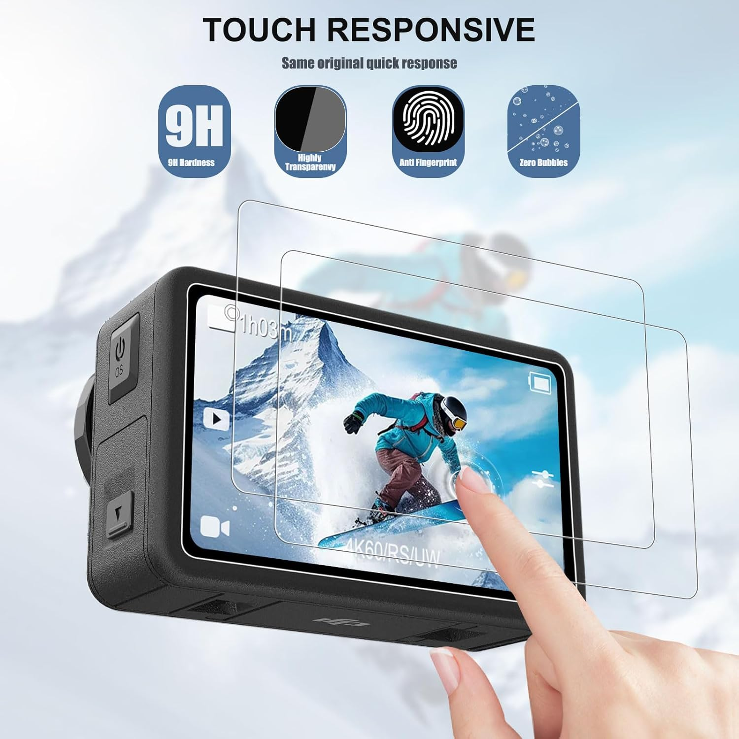 Veftsvy DJI Osmo Action 5 Pro Case Kit, Carrying Case, 9H Screen Protector, Silicone Lens Cap - Shockproof, Scratch-Resistant, Dustproof, All-Round Protection for Osmo Action 5/5Pro Camera image number 1