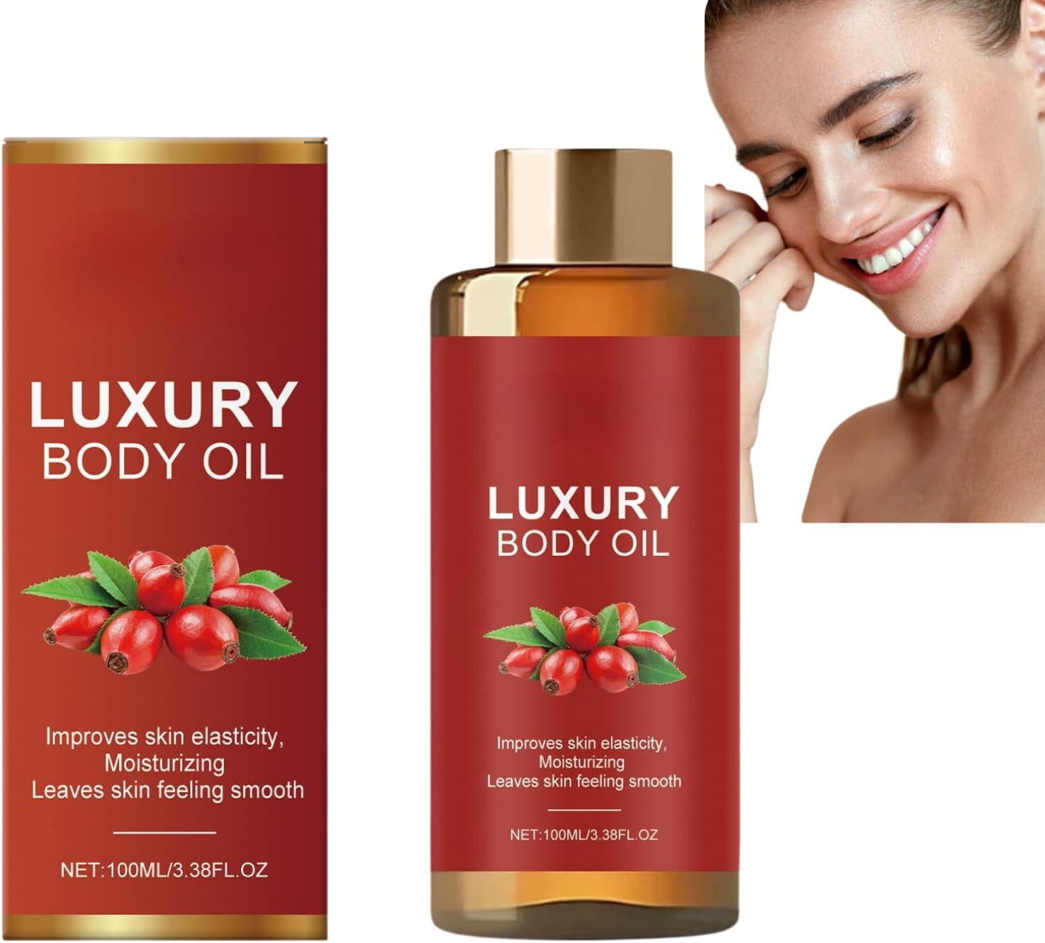Glow Remedy Oil Skin Tightening, Firming & Deep Hydrating Body Oil with Coconut, Rosehip & Vitamin E, Lightweight Non-Greasy Massage Oil for Women after Shower, Smooth & Radiant Skin (1Pcs)