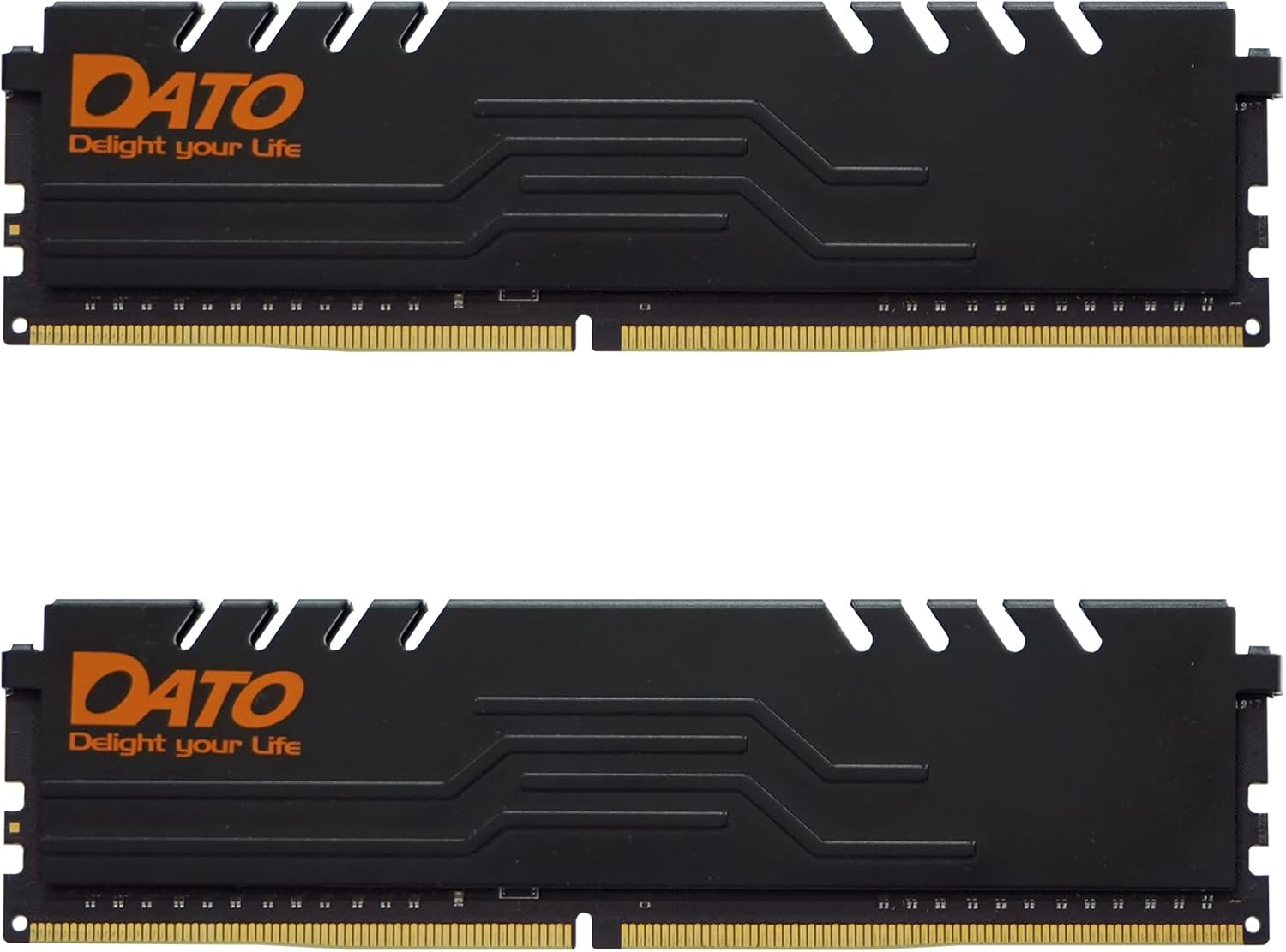 DATO DDR4 RAM 32GB Kit 16Gbx2 3200Mhz CL16 with Heatsink PC4-25600 1.35V 288-Pin Non-Ecc UDIMM, Desktop Computer Memory Module for Gaming - Extreme Black