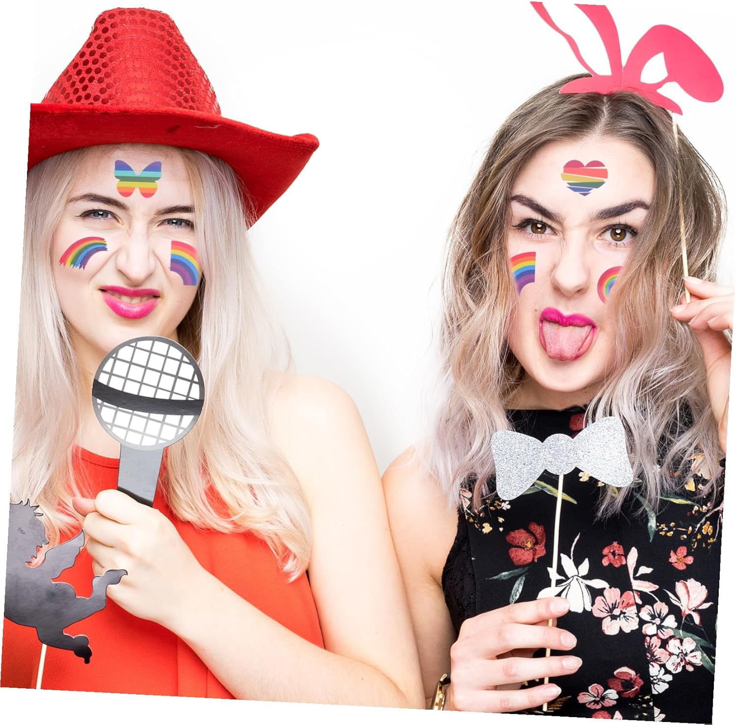 BATHVEVE Rainbow Pride Temporary 24Pcs, Gradient Face and Body Stickers, Lgbt Gay Rainbow for Festival Party Celebration in Australia image number 1