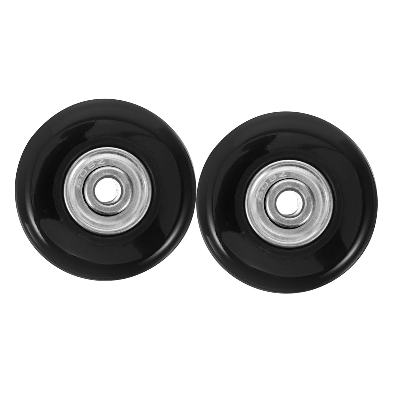 FELTECHELECTR 2Pcs Black 45X18Mm Universal Suitcase Replacement Wheels Kit with Swivel Bearings for Travel Luggage and Suitcase Wheel Repair Accessories image number 6