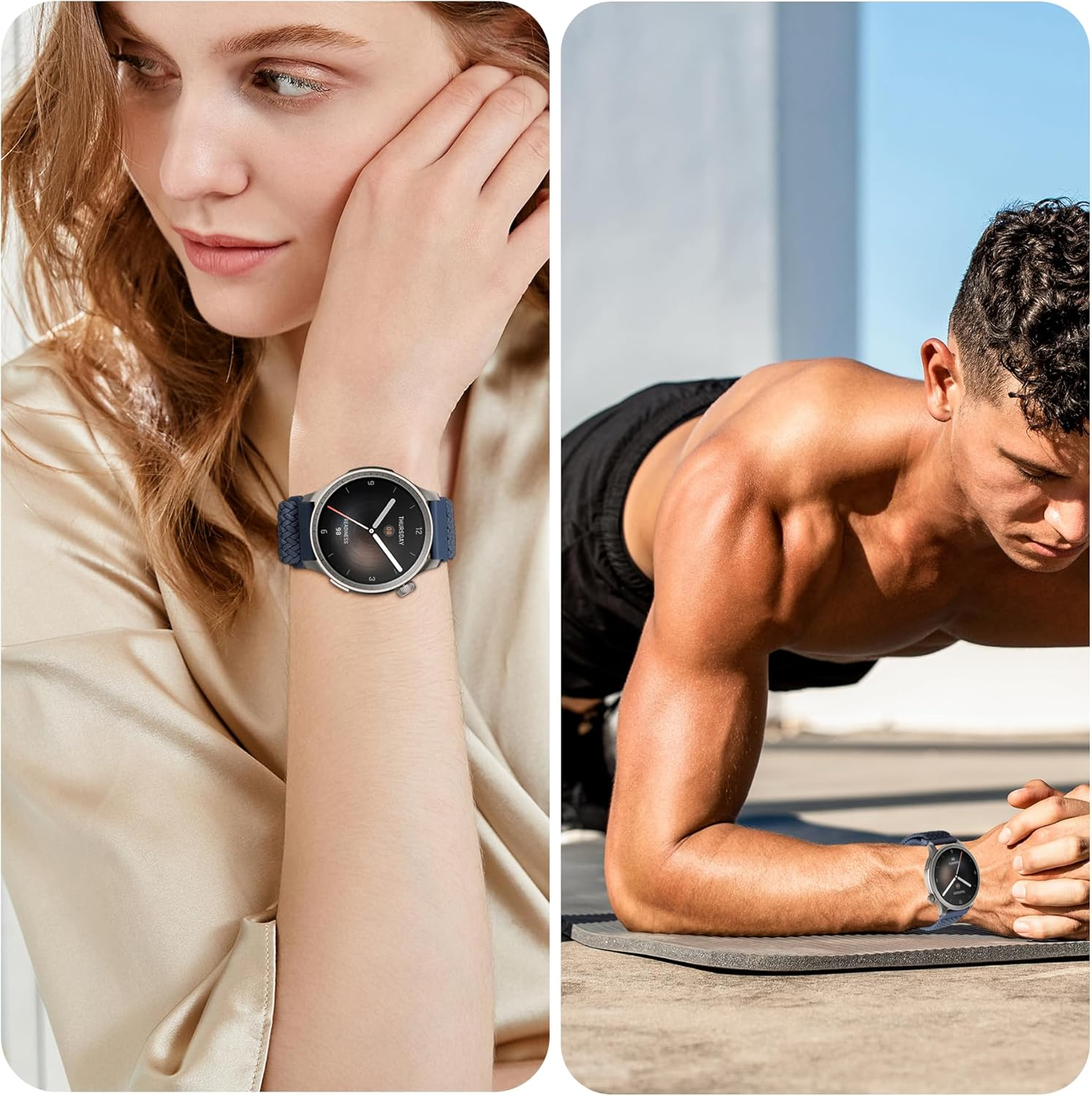 22 Mm Bracelet Compatible with Amazfit Bip 5/Amazfit Cheetah/Amazfit Cheetah Pro/Amazfit Balance, 22 Mm Nylon Sport Adjustable Replacement Watch Strap for Amazfit Bip 5 image number 3