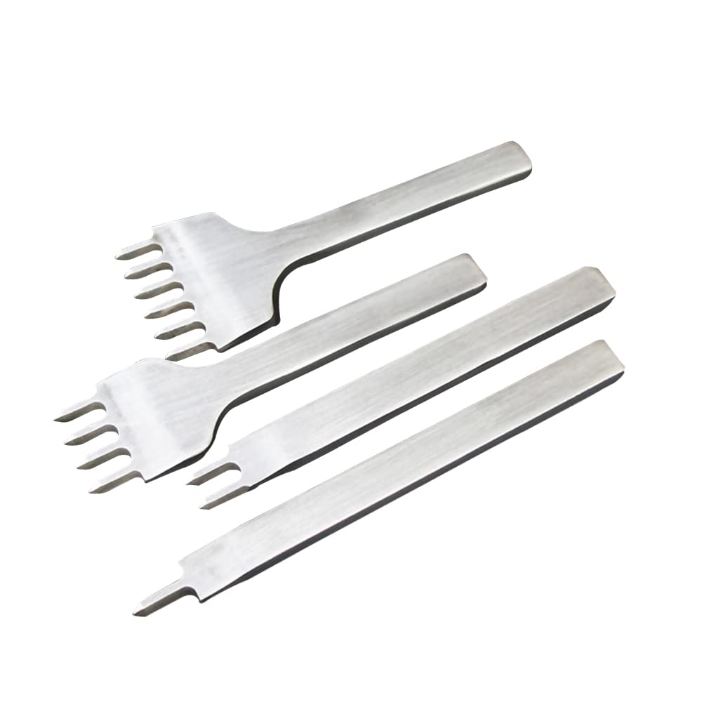 3-6Mm Leather Craft Tool DIY Hole Punch Leather Craft Claw Puncher, 1/4Pcs Hole Chisel Graving Stitching Punch Tools 1/2/4/6 Pin image number 5