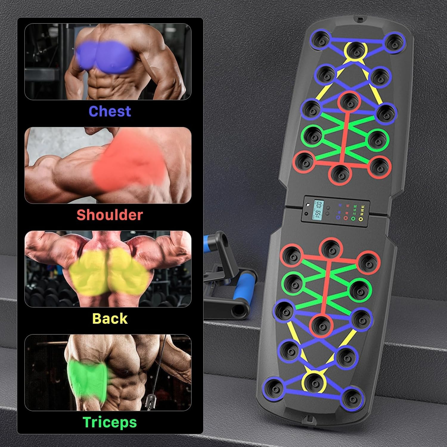 Li Fitness 30 In1 Push up Board, Portable Multi-Function Push up Bars, Professional Foldable Push up Handles for Floor, Push up Stands Strength Training Exercise Fitness Equipment image number 3