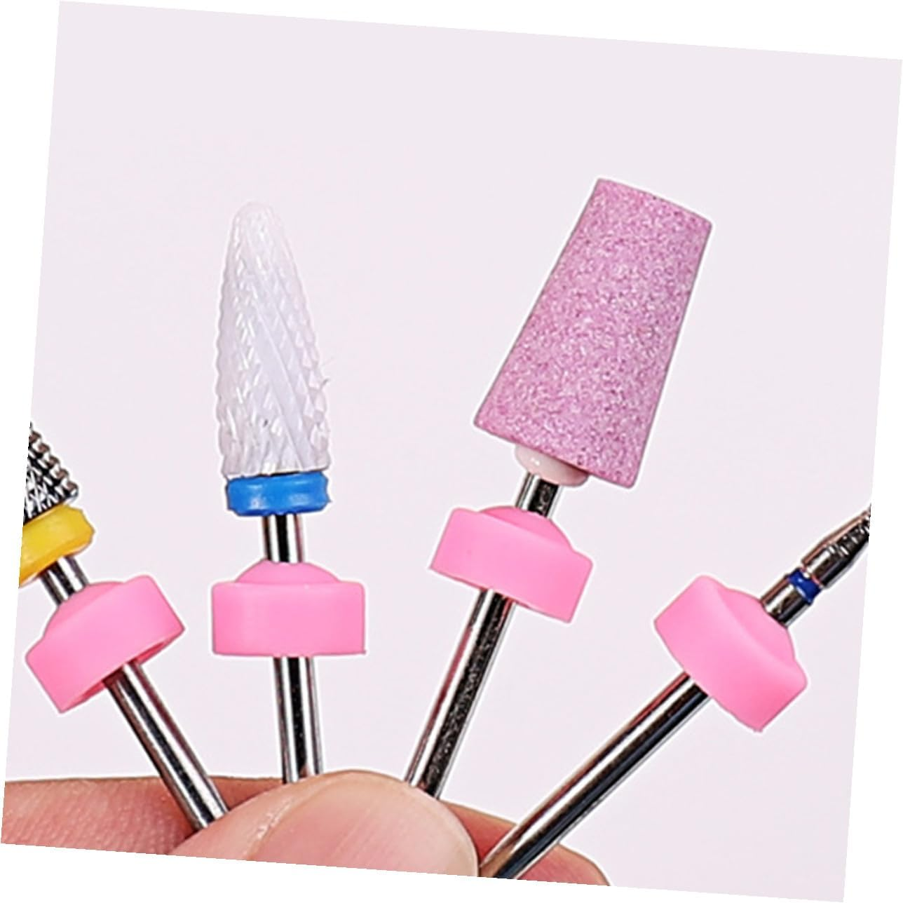 Garneck 20Pcs Nail Drill Dust Protectors Plastic Caps Nail Filer Covers for Professional Home Use Dust Stoppers Accessories image number 2