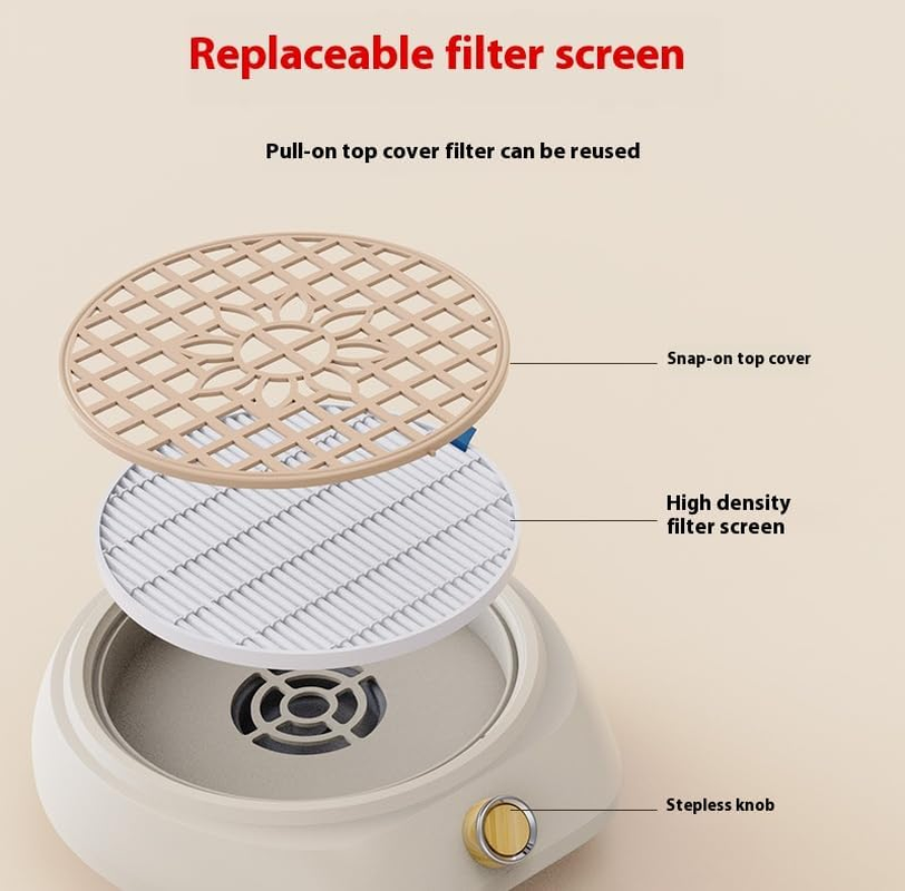 Nail Art Vacuum Cleaner, Brushless Turbo, Low-Noise Nail Art Vacuum Cleaner, High-Power Vacuum Cleaner image number 6