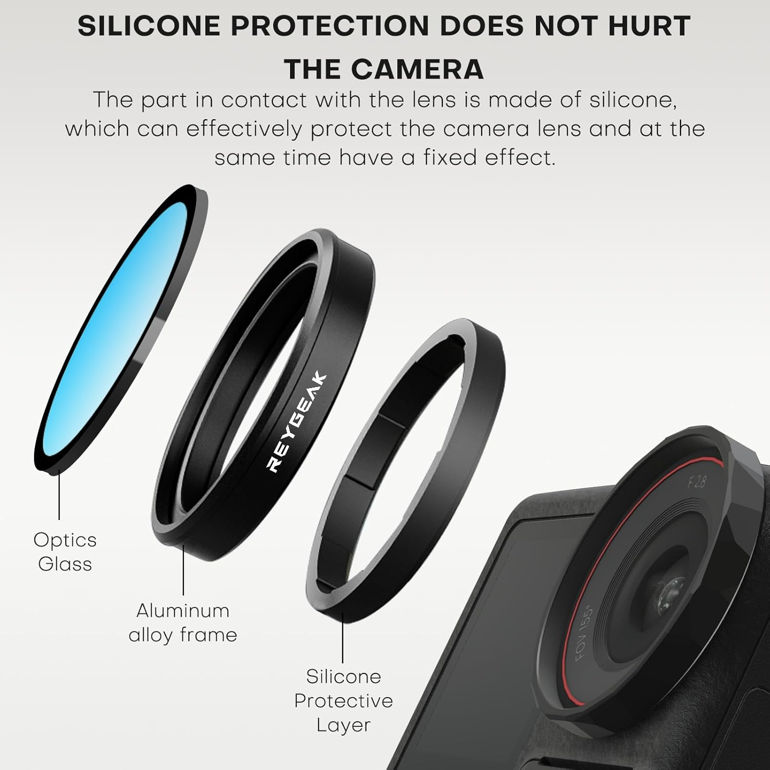 REYGEAK Lens Filter Set for DJI Action 5 Pro/4/3,4 Pack CPL ND8 ND16 ND32 Polarizing Neutral Density Filter,Multicoated HD Optical Glass for DJI Osmo Action Camera Accessories image number 3