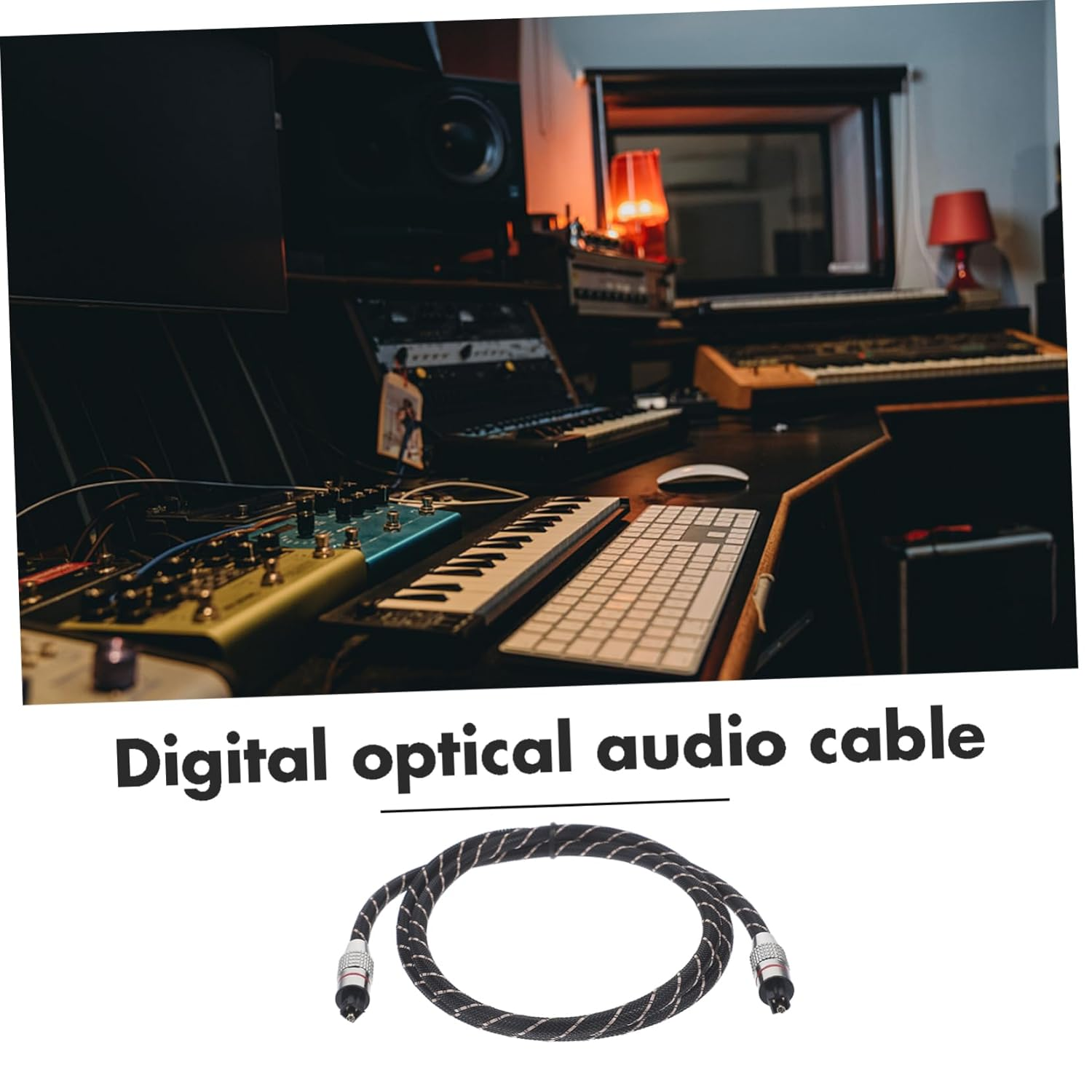 SECFOU Optical Fiber Audio Cable Digital Spdif Output Cord for Home Theater Tv Home Office Use image number 1