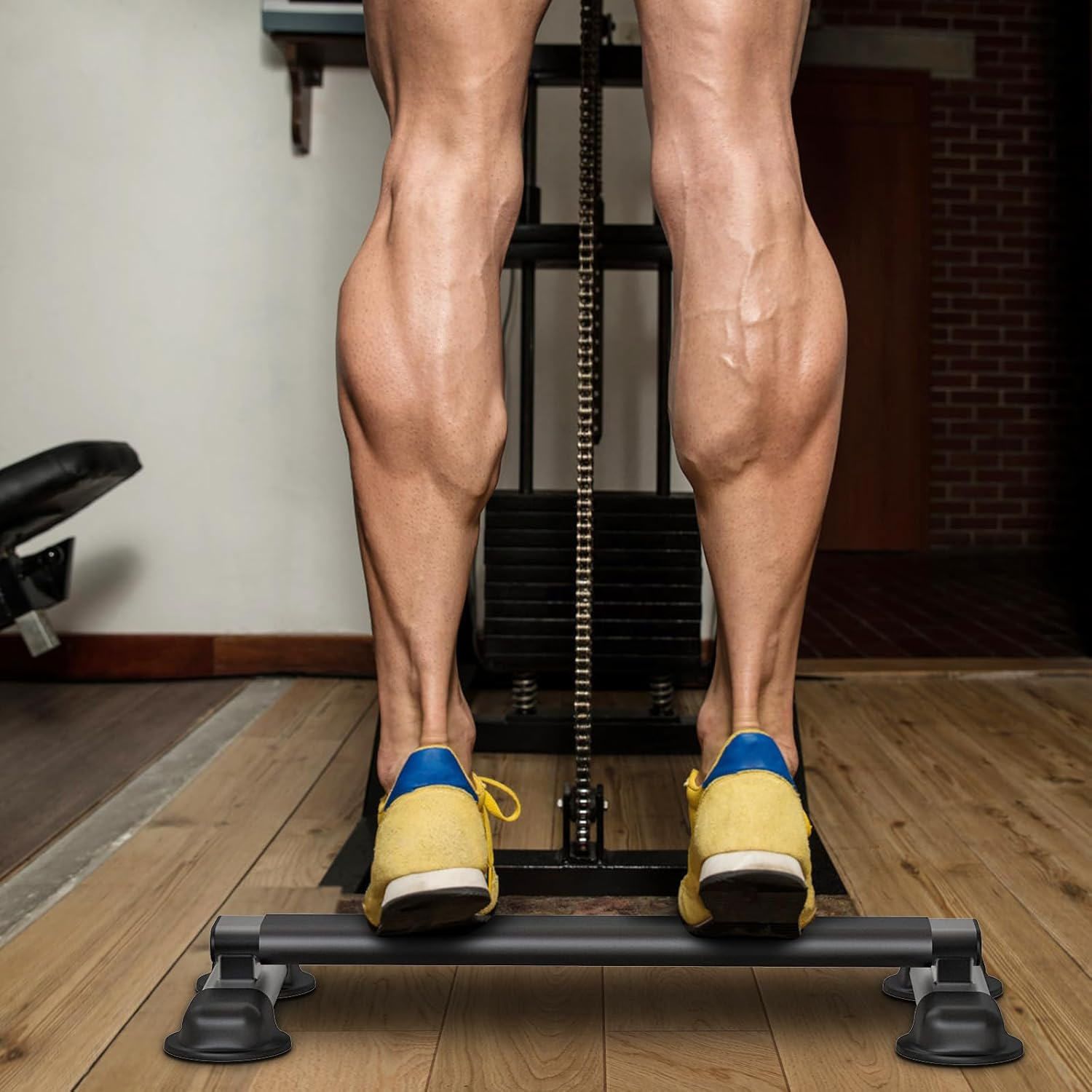 Kipika Versatile Calf Lift Bar, Heavy Duty Steel Calf Lifting Machine for Home Gym, Non-Slip Design, Perfect for Calf Lifts, Squats, Foot Stretches and Dipping Exercises, Supports image number 5