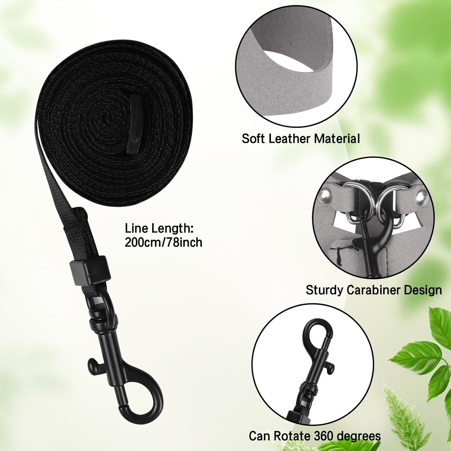 Fnaobai Bearded Dragon Harness Leash Set 3 Size Adjustable Lizards Training Walking Leather Vest Escape-Proof Traction Rope for Outdoor Small Reptiles Animal Squirrels (Grey) - Blue image number 3