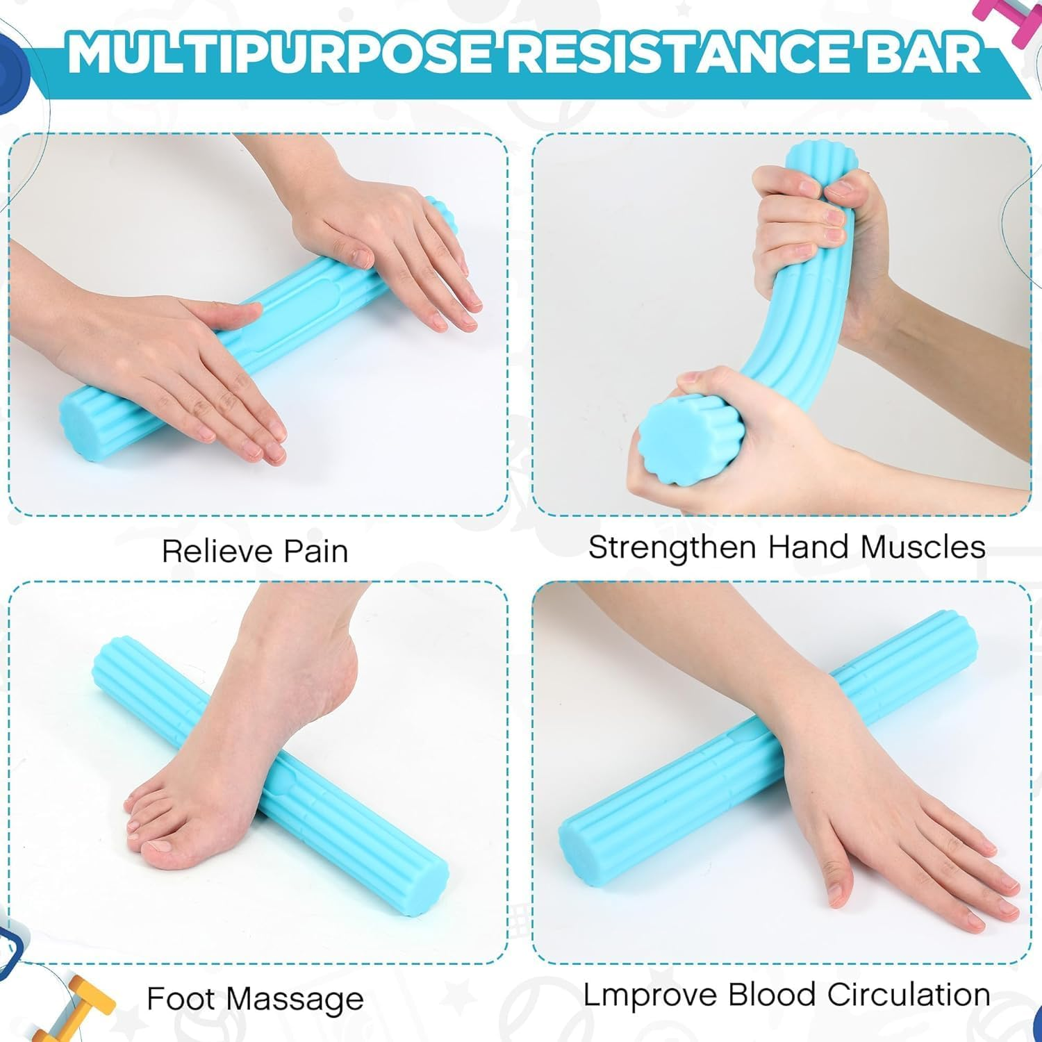 Flex Therapy Bar,Tennis Elbow Therapy Bar,Relieve Tendonitis Pain & Improve Grip Strength,Resistance Bar for Golfers Elbow, Tendonitis, Wrist, Forearms Pain Relief image number 6