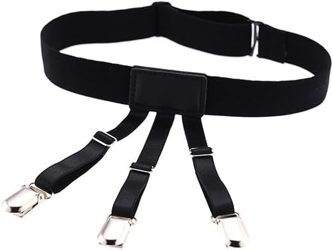 Shirt Stays for Men Adjustable Soft Elastic Garter Strap Mens Shirt Holders, Shirts Garters Suspenders Shirts Tuckers image number 4
