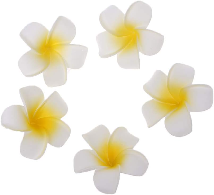 Haiki 5Pcs Hawaiian Foam Hair Pins Frangipani Flower Wedding Party Decoration