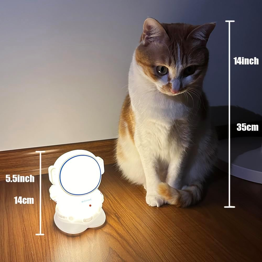 LED Night Light Cute 7Color Shift Astronaut Night Light with Brightness Adjustable, Non-Flickering Eye-Caring LED Warm Light, Timing Function, Ideal Gift image number 1