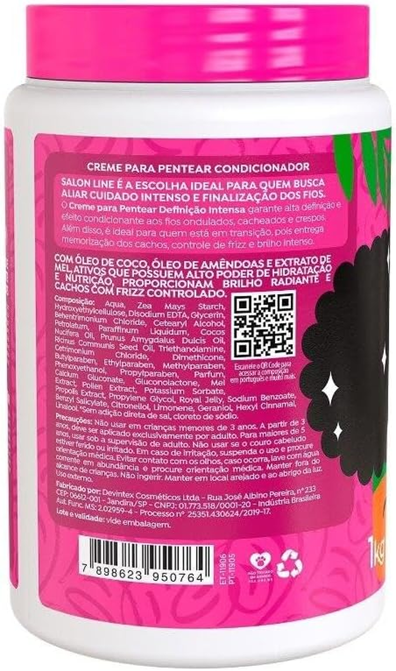 Linha Tratamento (Creme Para Pentear) Salon Line - Definicao Intensa 1000 Gr - (Salon Line Treatment (Combing Cream) Collection - Intense Definition Net 35.27 Oz) image number 5