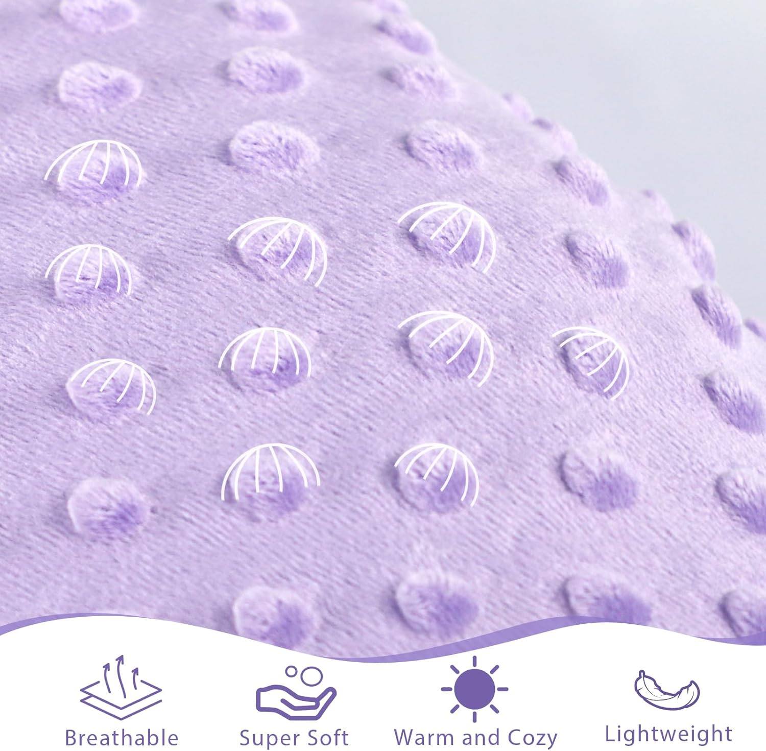 Baby Blanket for Girls, Soft Toddler Blanket 30 X 40 Inch, Newborn Blankets for Nursery, Stroller, Toddler Bed, Carseat, Double Layer, Purple image number 4