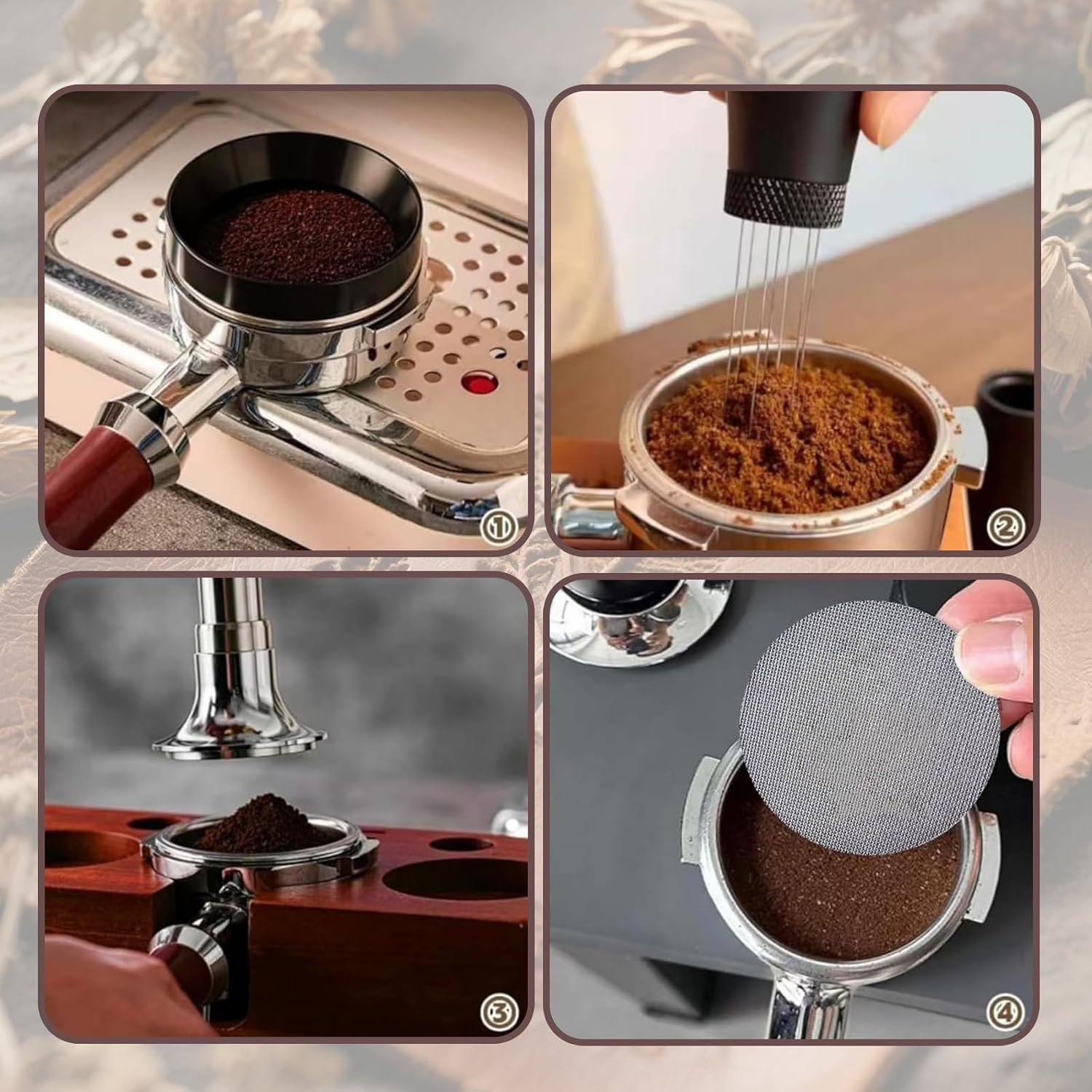 Tzylomirx 2Pcs 53Mm Puck Screen - 1.7Mm Thickness 150&Mu;m, Compatible with Coffee Machines, 316 Stainless Steel Coffee Filter for Espresso, 53Mm Portafilter Filter Basket