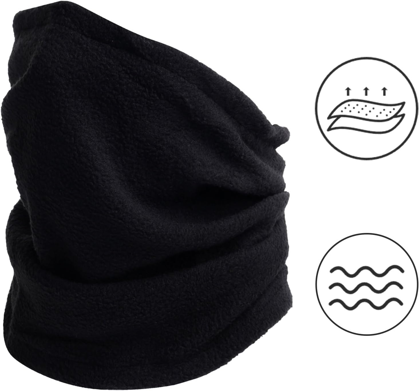 4Pcs Winter Neck Warmer Ski Face Mask Neck Gaiter Fleece Windproof Face Mask Cover for Men Women Warm Scarf image number 3