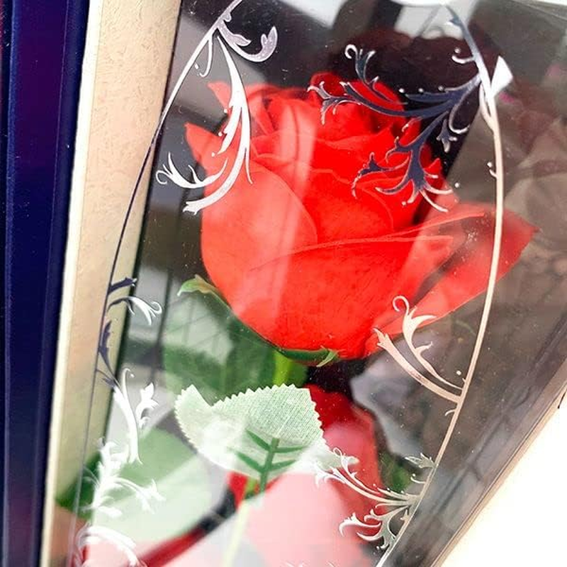 Q-FLA Soap Flower Bath Salt, Beauty and the Beast, Premium Aroma, Rose, Single Wheel, Box, Gift, Birthday, Anniversary, Bath Fragrance image number 1