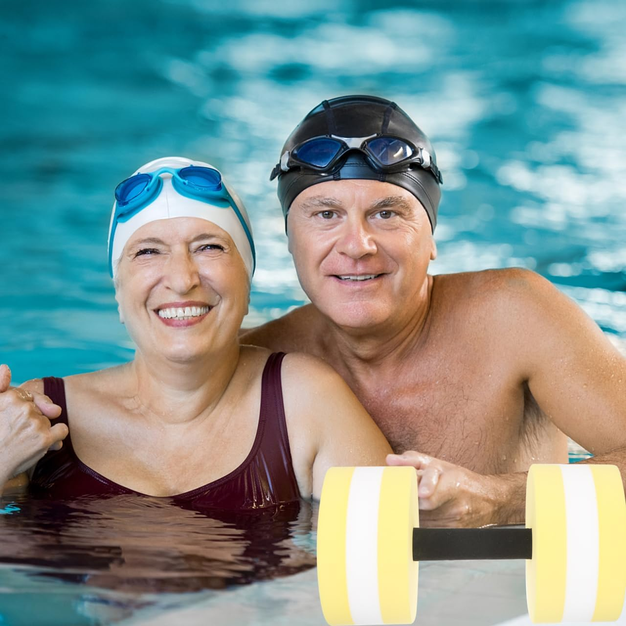 2Pcs Eva Foam Water Weights - Floating Dumbbells for Aquatic Fitness, Lightweight and Portable Exercise & Fitness Dumbbells Dumbbells Adjustable Dumbbell Aquatic Exercise Dumbbell image number 2