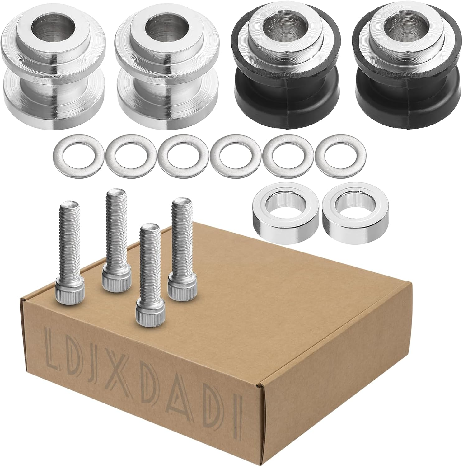 Holdfast Sissy Bar Docking Hardware Kit Compatible with Harley Softail Deluxe Low Rider Fat Boy Street Bob Fat Bob FXFB FLDE FXBR FLHC FLSB FLSL FXBB FXLR 2018-Up（Chrom）