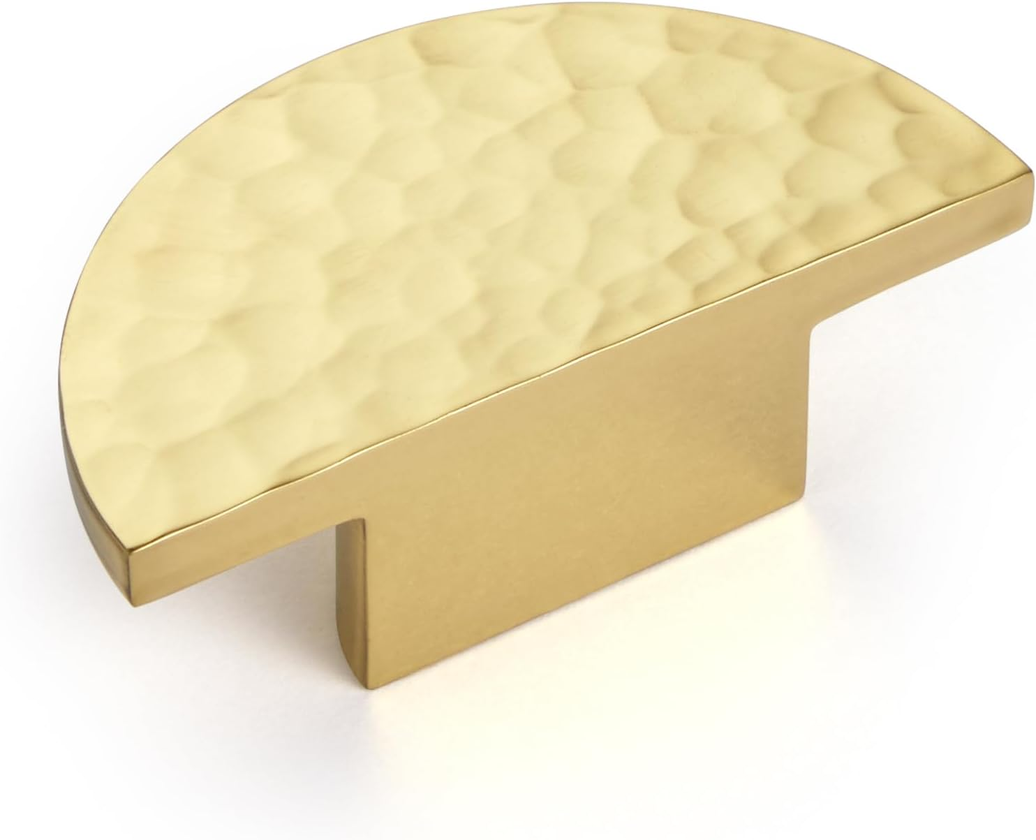 KOPPALIVE 10-Pack Modern Gold Cabinet Knobs, Hammered Solid Brass Drawer Knobs, round Dresser Drawer Pulls and Handles, Kitchen Cabinet Hardware, Diameter 1-3/16 Inch