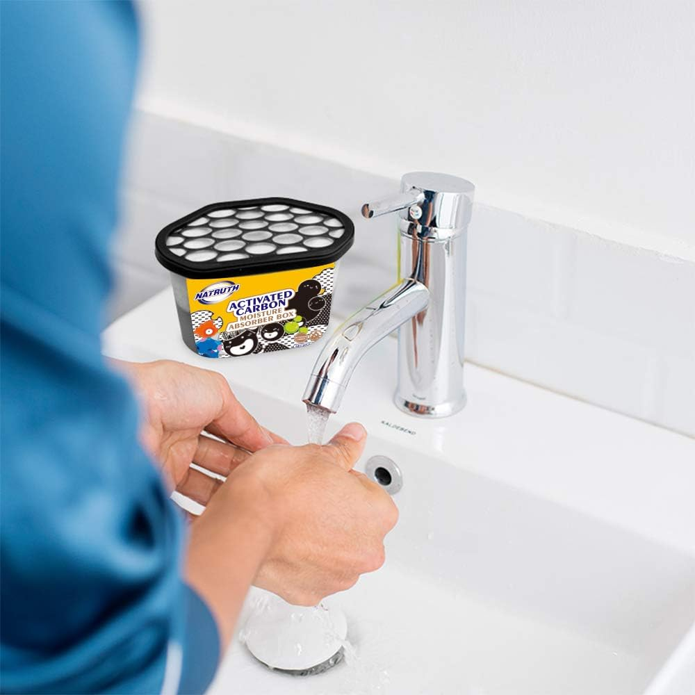 NATRUTH Moisture Absorbers,500Ml(6 Packs) Moisture Absorber Boxes Odor Dehumidifiers and Air Freshener for Closet,Bathrooms, Kitchen & Study image number 3