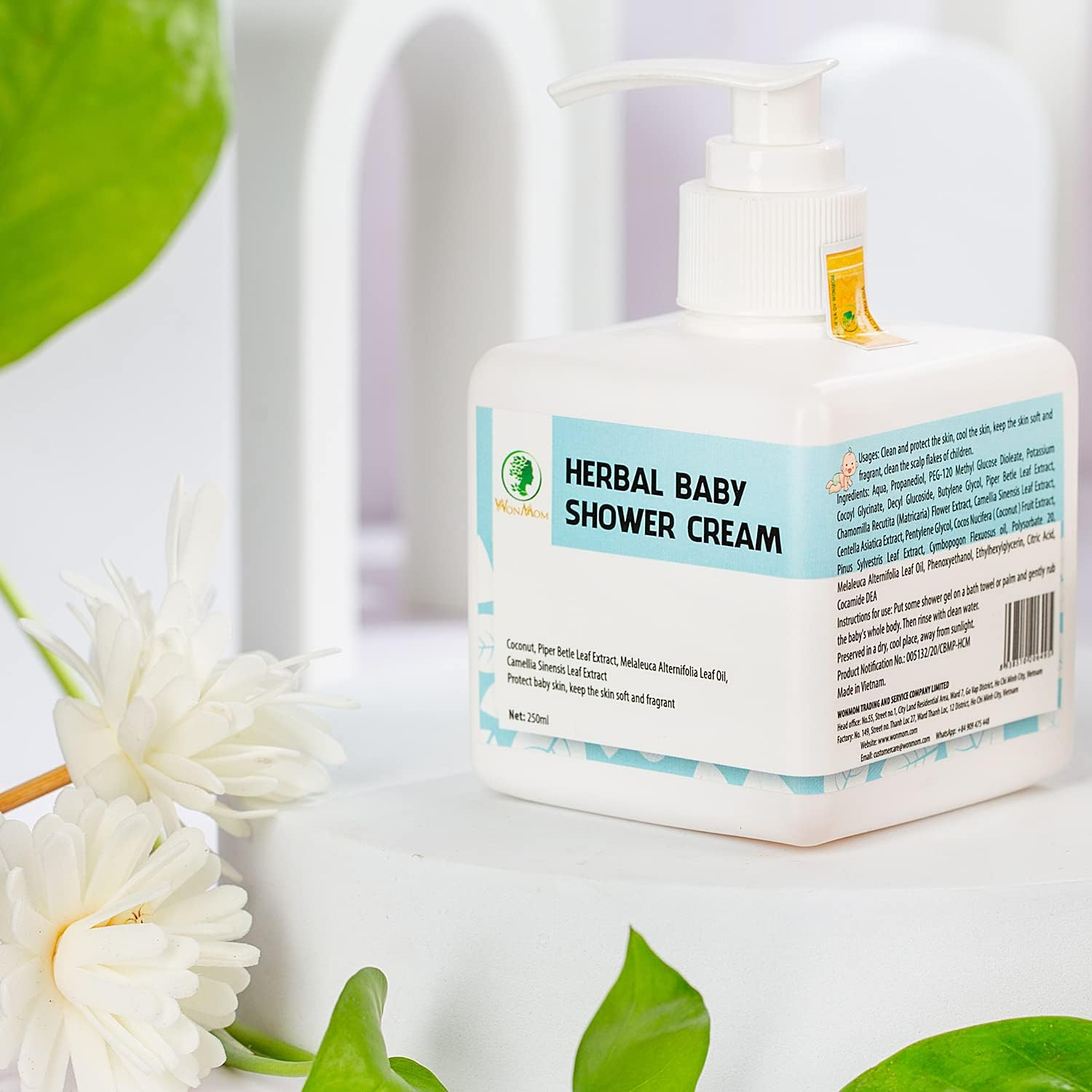 Herbal Baby Shower Cream with Piper Betel Leaf Essential Oil ( 250Ml ) image number 1