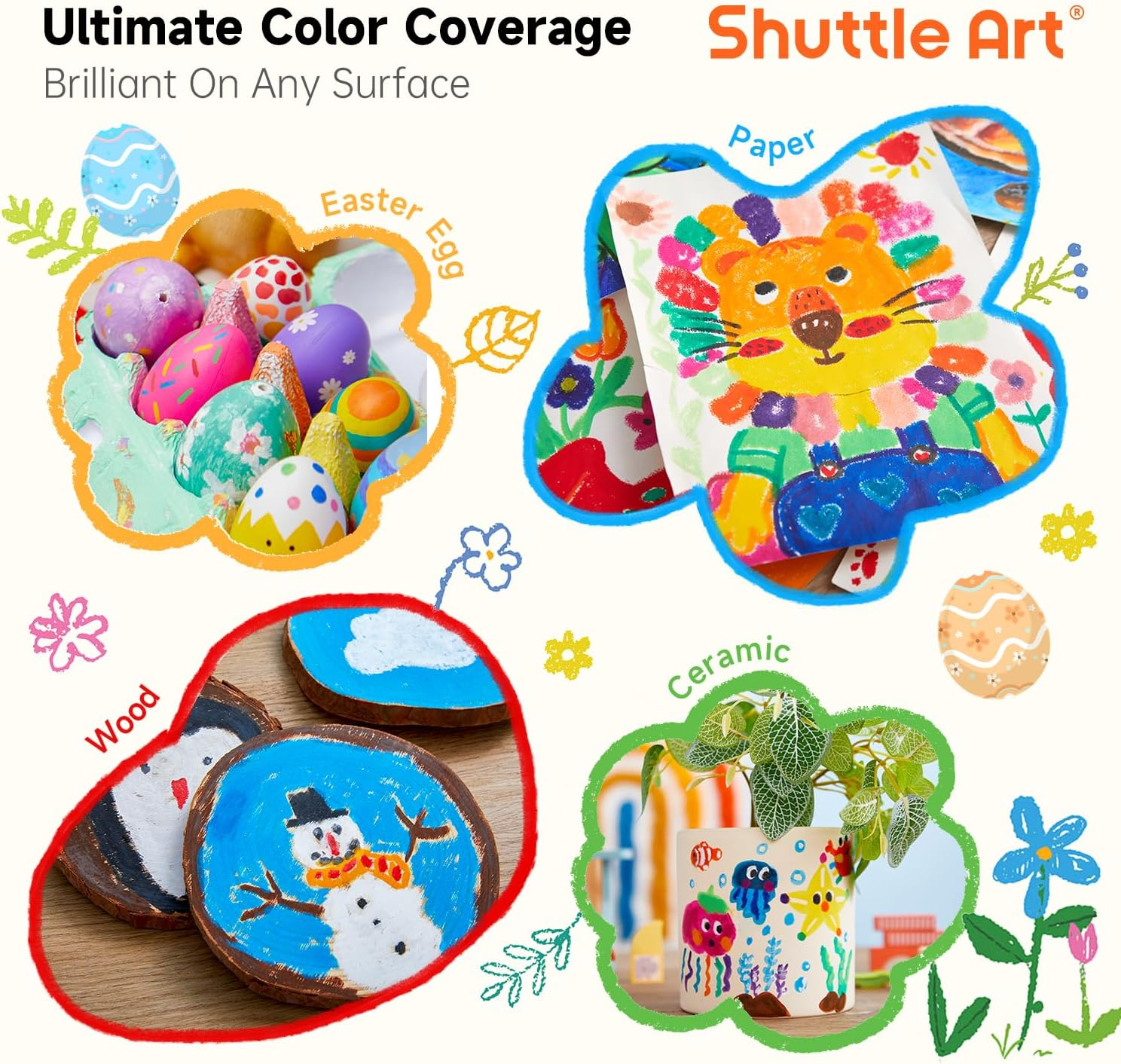 Tempera Paint Sticks, 30 Colours Solid Tempera Paint for Kids, Super Quick Drying, Works Great on Paper Wood Glass Ceramic Canvas image number 5