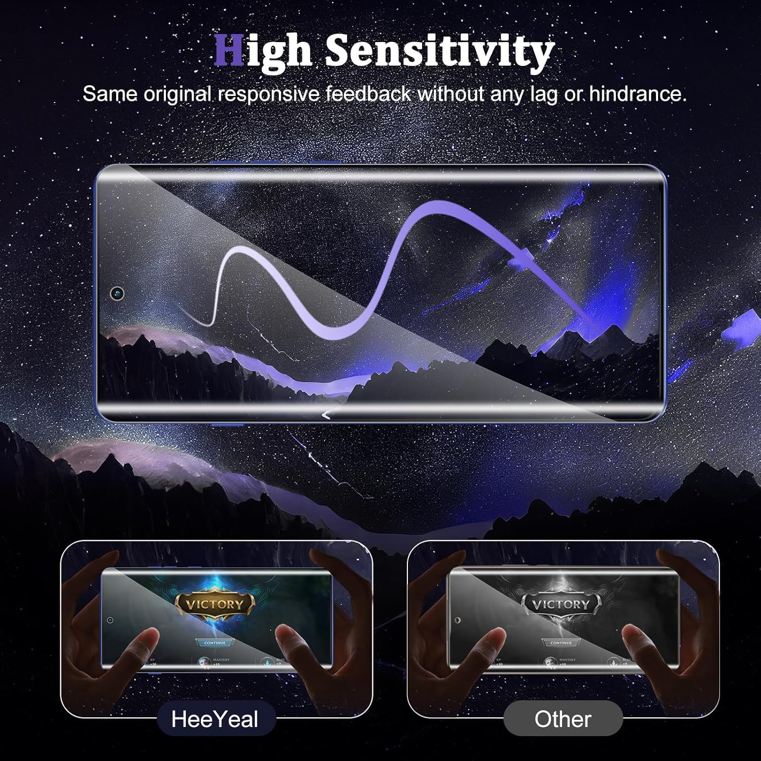 Heeyeal Pack of 2 Privacy Screen Protectors Compatible with Motorola Edge 60 Pro 5G, TPU Privacy Screen Protector, with Installation Tool, Scratch-Resistant Privacy Film for Motorola Edge 60 Pro 5G image number 2