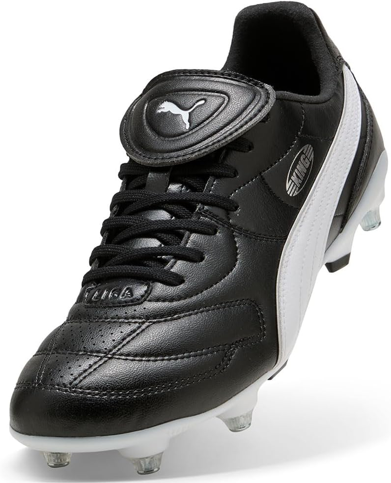 PUMA Unisex'S King Liga Mxsg Soccer Shoe, Black White Silver, 10 UK image number 4