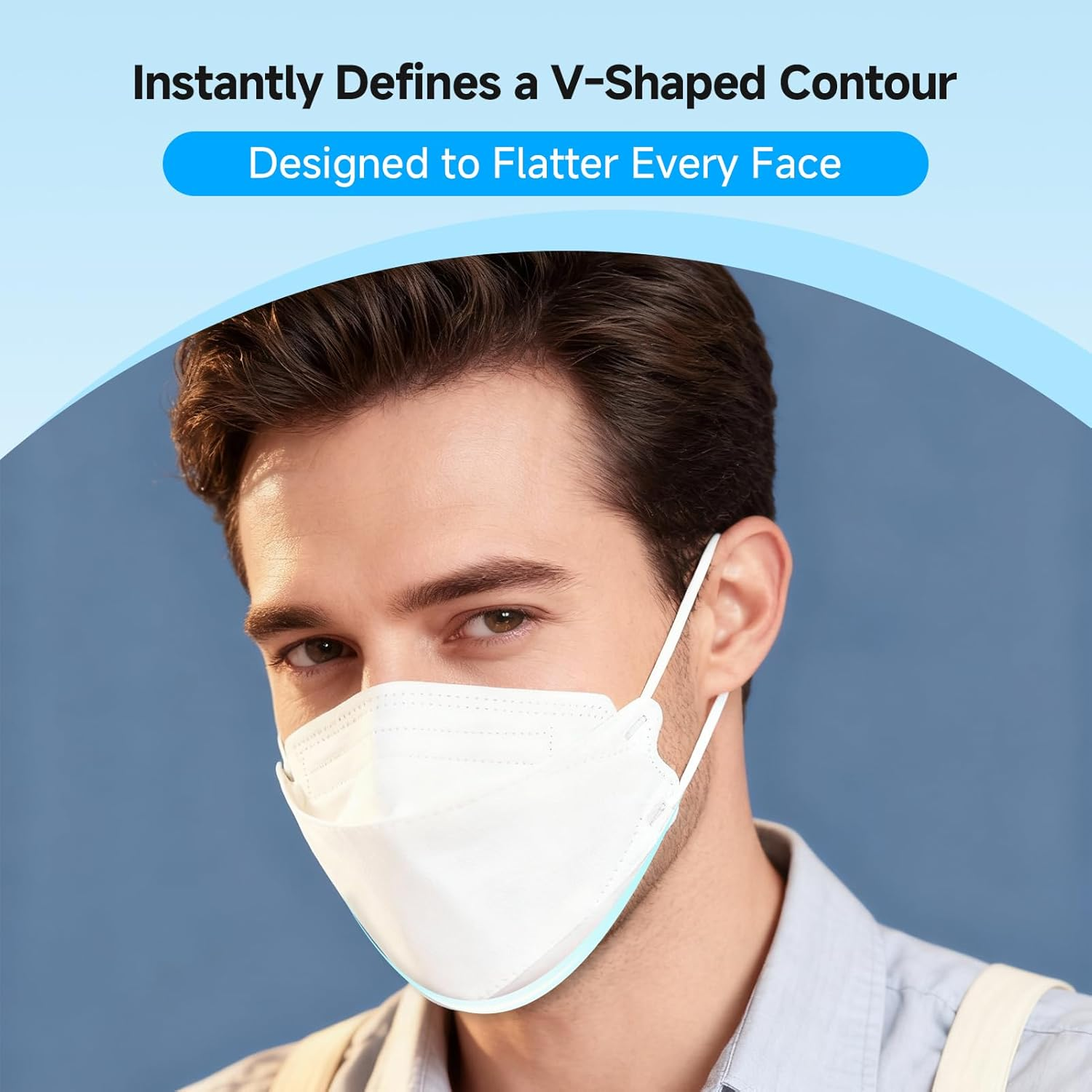 30Pcs 3D White Face Mask, KN95 Equivalent Protection, 4-Ply Layer Filter Non-Woven Fabric, Individually Wrapped, Breathable & Comfortable for Daily Use in Australia image number 6