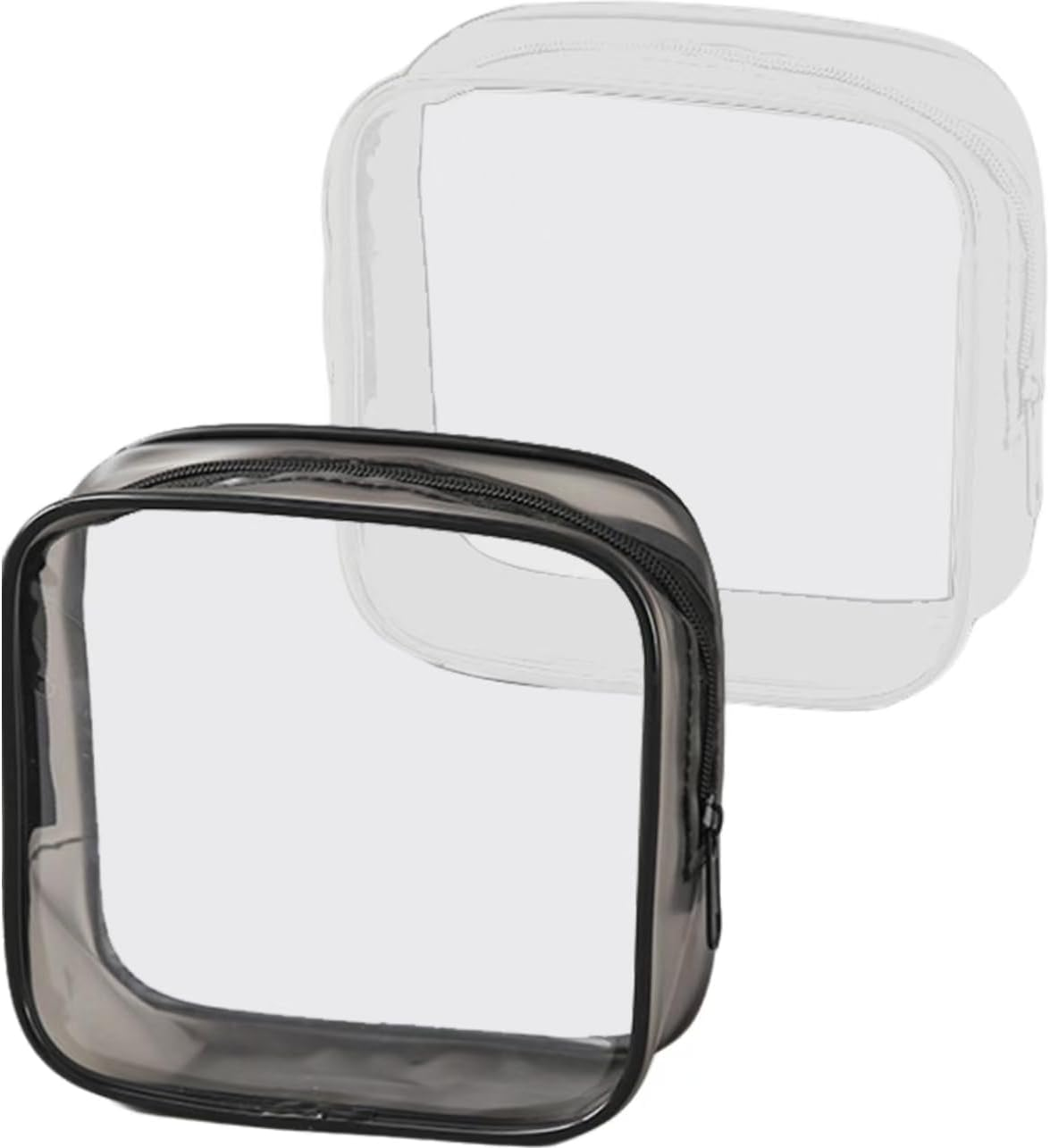 Small Makeup Bag Mini Makeup Zipper Pouch Makeup Bag Small Cosmetic Bag for Purse Essentials Items Women Coin Purse Aesthetic Stuff (Black & White, 2 Pcs) image number 5