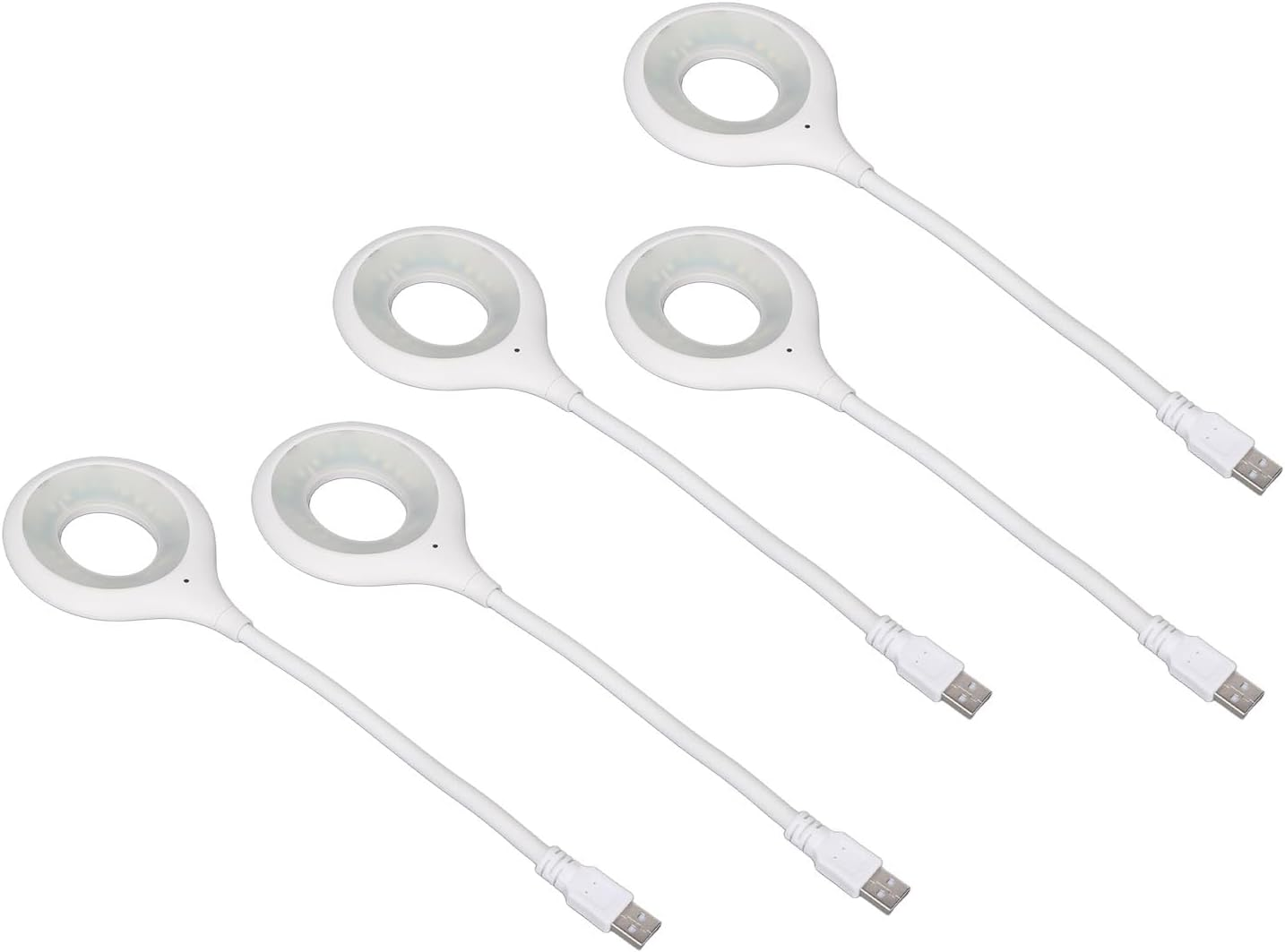 USB Reading Light, USB LED Light Lamp for Power Bank 5Pcs USB Voice Control Night Light 3 Colors Eye Smart Small Night Light for Home Bedroom Office