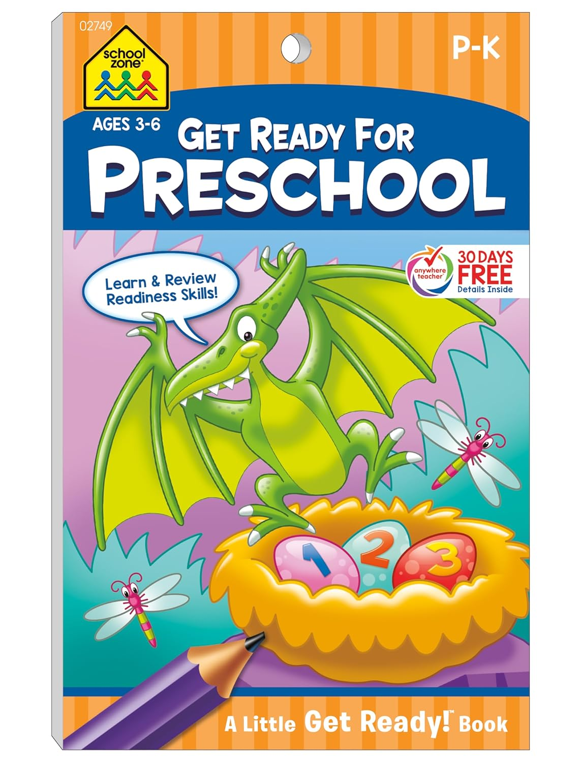 School Zone - Get Ready for Preschool Workbook - Ages 3 to 6, Letters, Numbers, Colors, Counting, Rhyming, Patterns, Matching, and More (School Zone Little Get Ready!&trade; Book Series) image number 5