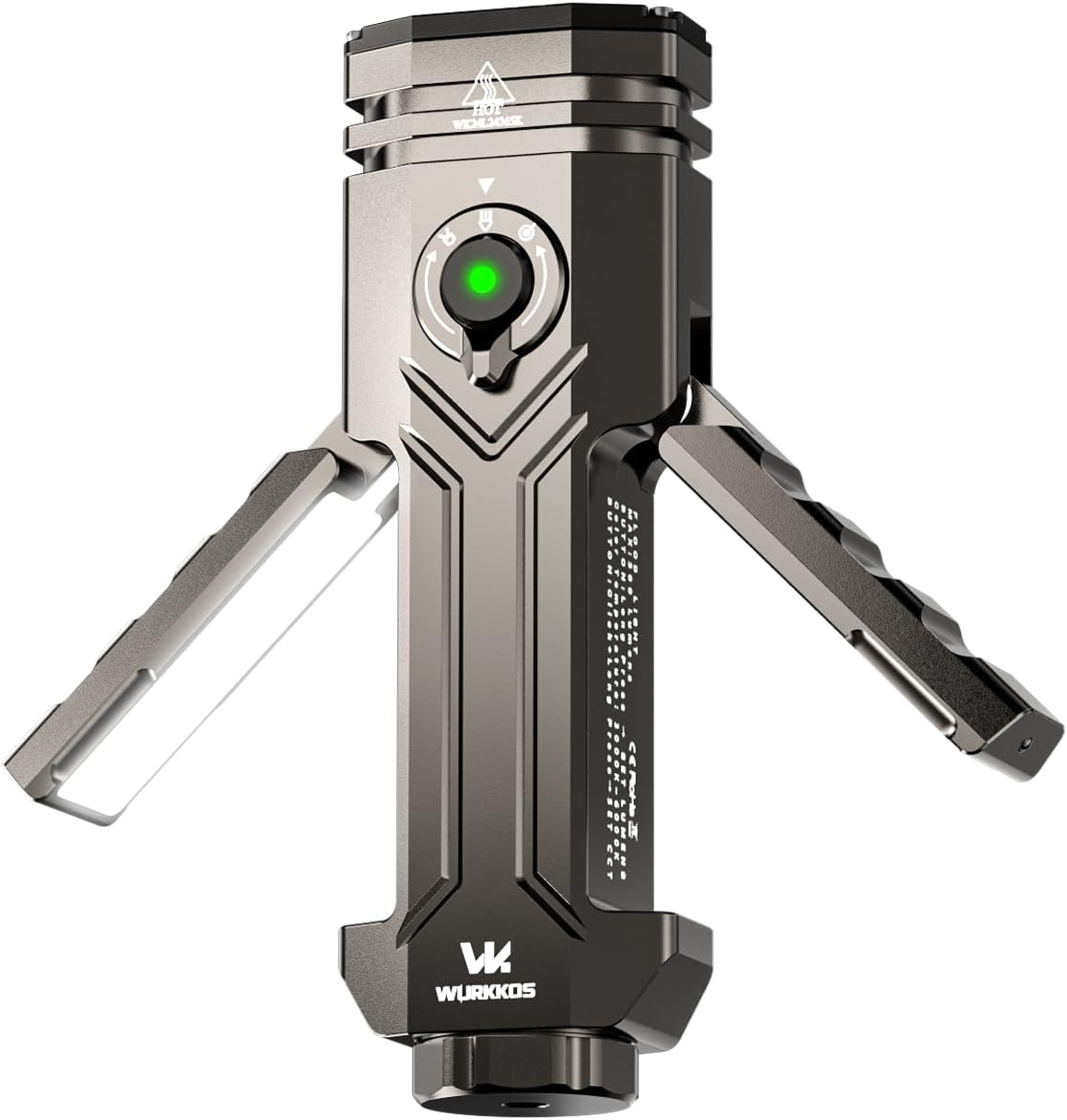 Wurkkos HD02 4-In-1 LED Torch Rechargeable EDC Flashlight, 3200 High Lumens Flashlights with Magnetic and Back Clip Handheld Foldable Torches, Suitable for Outdoor, Work, Emergency image number 5