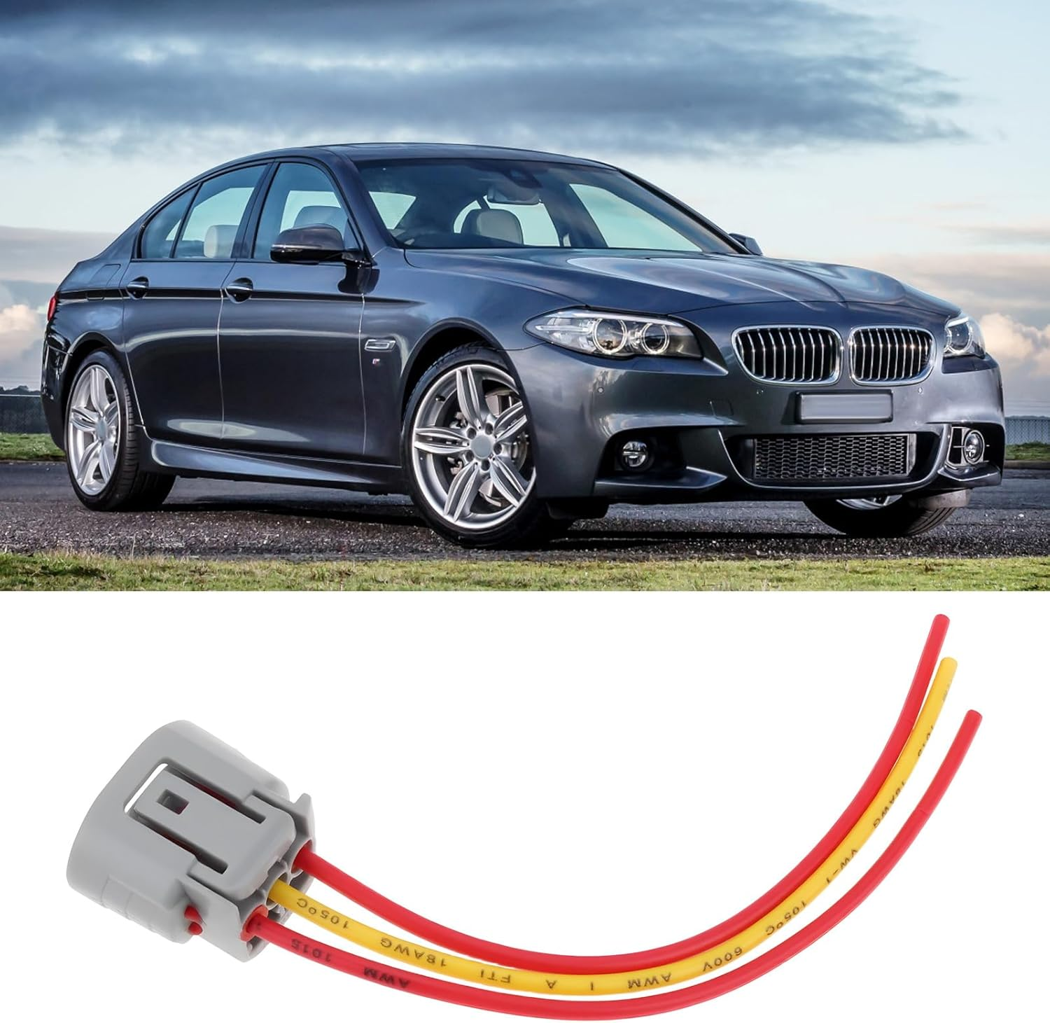 YINETTECH 2X Car Alternator Connector Plug 6189-0443 Compatible with Toyota Compatible with Acura 3-Pin image number 1