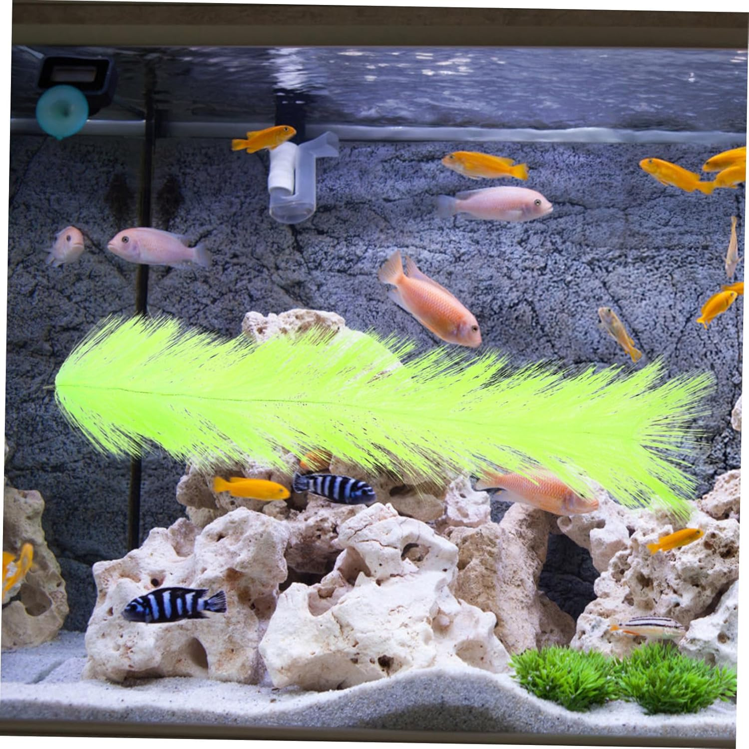 WEKADRIN Fish Spawning Grass Brush with Stainless Steel Core 60Cm Aquarium Breeding Grass Hideout for Koi Goldfish Egg Hatching and Fish Tank Aquatic Pets image number 2