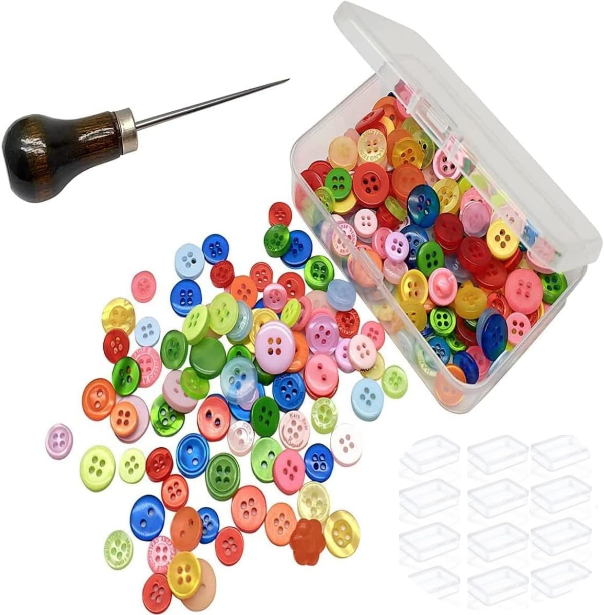 HIDOSNG 12 Pcs Small Boxes with Hinged Lids, Rectangle Clear Craft Storage Containers with Lids Plastic Boxes for Beads, Jewelry and Other Small Items(2.5 X 1.7 X 0.8 Inches) image number 5