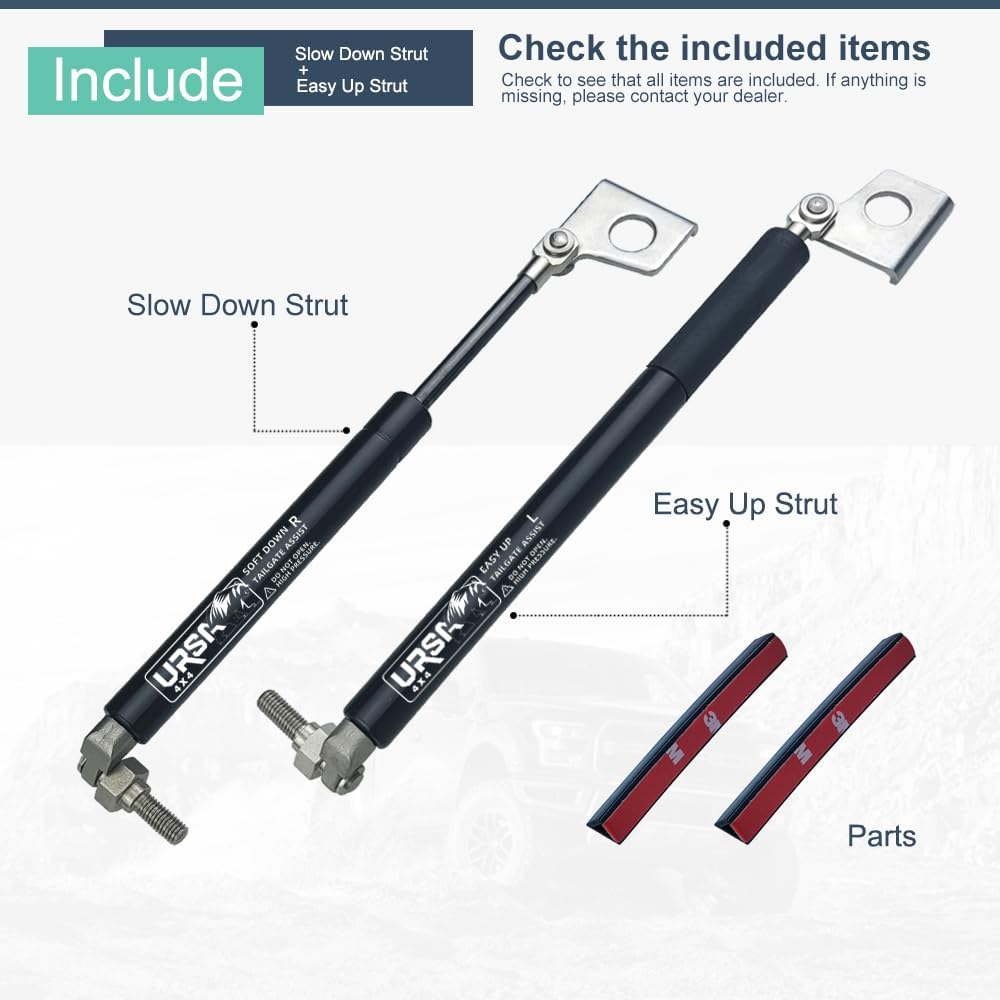 Tailgate Struts Assist Easy up & Slow down Compatible with Ford Ranger PX 2012-2021,Mazda BT-50 2012-2020 image number 3