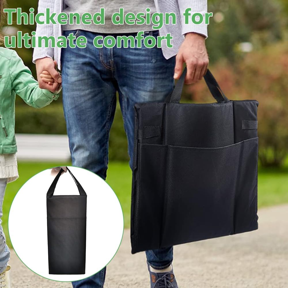 Foldable Travel Cushion, Outdoor Travel Pad, Ultra-Lightweight Portable Seat Mat, Comfortable for Camping & Stadium Events (Black 40X40X40Cm) image number 2