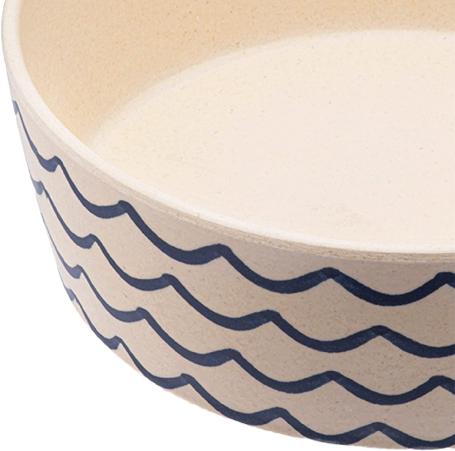 Beco Printed Bamboo Food and Water Dog Bowl Waves Large image number 3