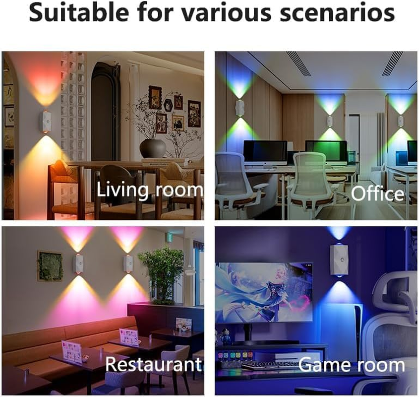 Wall Light with Motion Sensor Indoor Wireless Wall Lamp with Rechargeable Battery, up and down Wall Lighting Night Light with Magnetic Attachment for Hallway, Stairs, Kitchen, Living Room, Bedroom image number 5