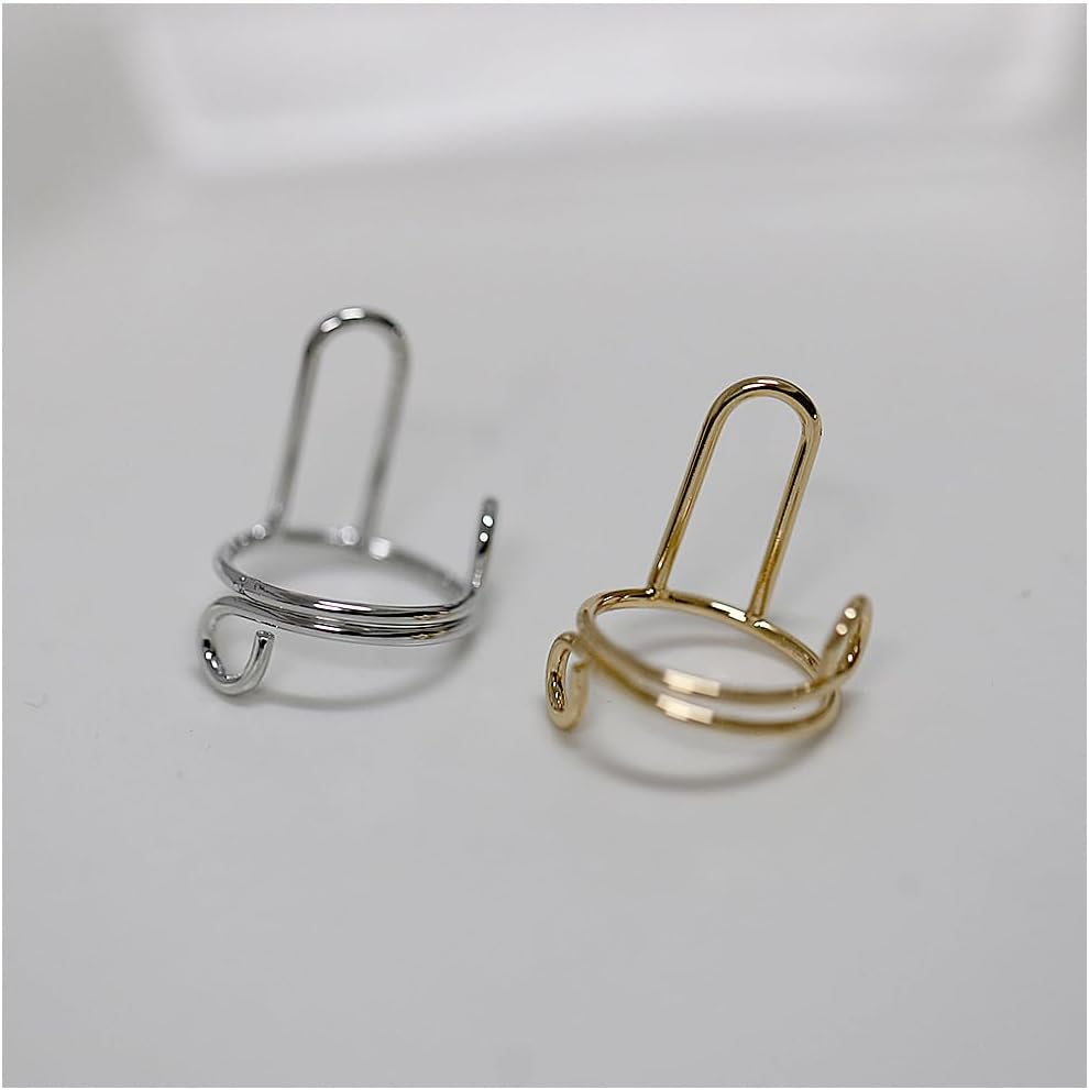 12 Pcs Wudu Nail Rings,Adjustable Women Gift Ring,Removable Nail Art Decoration,Reusable Nail Rings Non-Tarnish,For Nails Art DIY Decoration (Silver) - Rose Gold image number 5