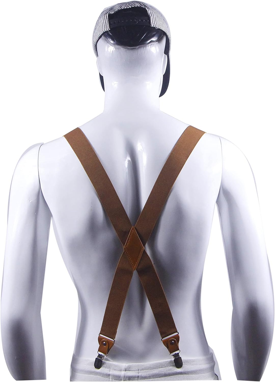 Doloise Adjustable Elastic X Back Style Suspenders for Men'S and Women'S with Strong Metal Clips image number 5