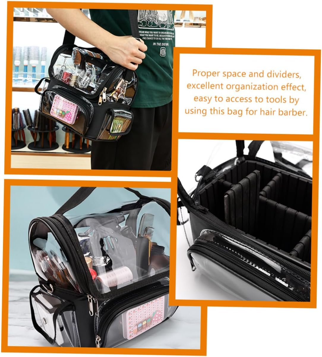 OATIPHO Tool Box Bag Large Capacity Makeup Case for Hairstylist Barber Travel Bag Zipper Organizer for Hair Tools and Supplies for Travel Organiser image number 1