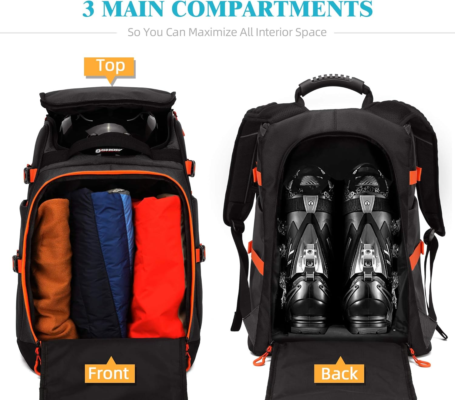 Turnway Ski/Snowboard Boot Bag/Skating Bag | Excellent for Store and Transport Gear, Jacket, Helmet, Goggles, Gloves & Accessories