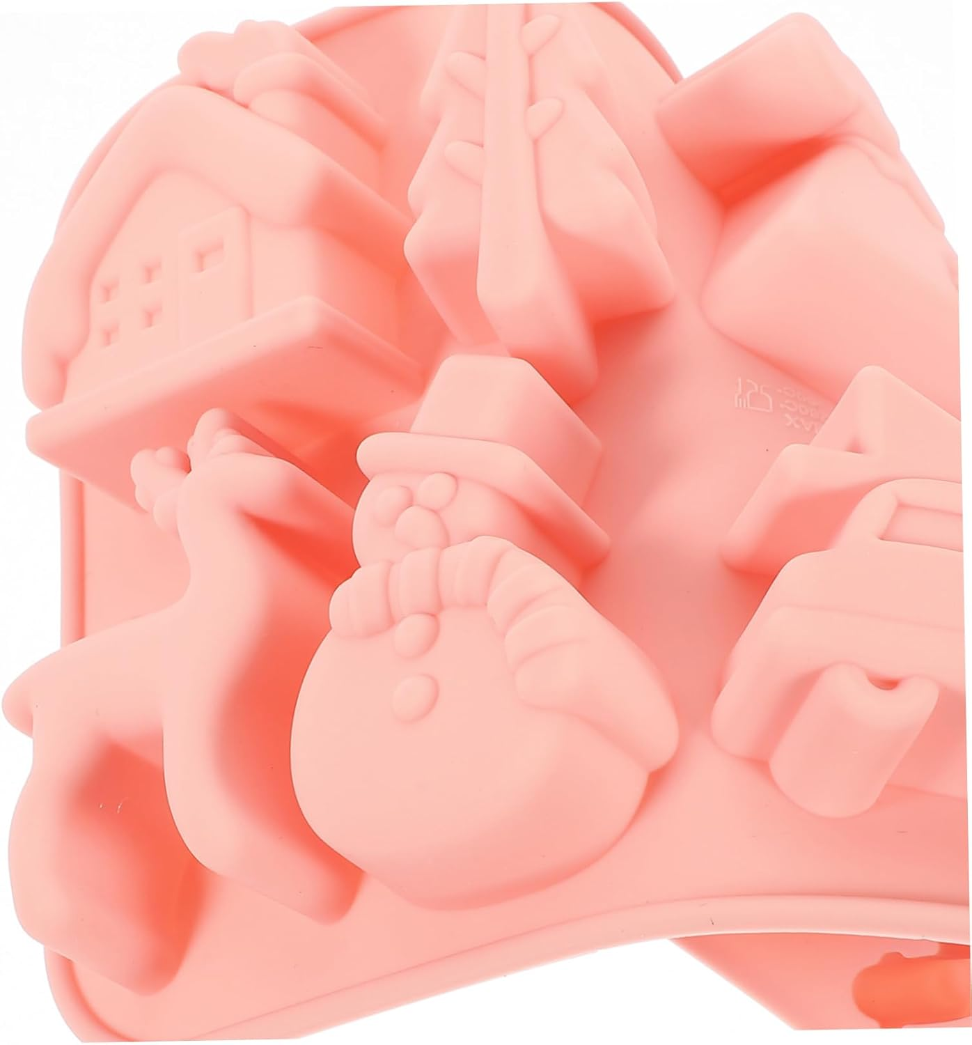 Ciieeo 2Pcs Christmas Silicone Mold Xmas Candy Sweet Mold Non-Stick Silicone Cookie DIY Christmas Treats Baking image number 3